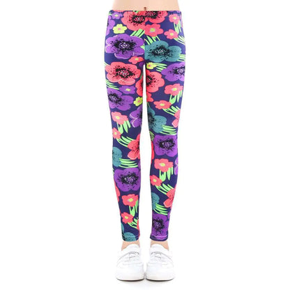 Children's Multicolor Printed Leggings Ankle