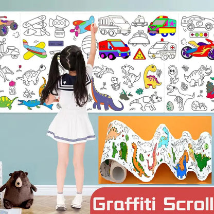 Big Coloring Paper Roll Graffiti Scroll Puzzle Toy