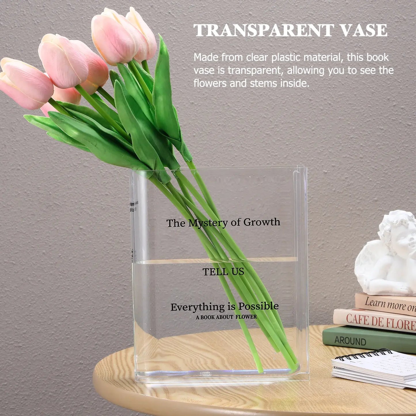 Clear Book Vase