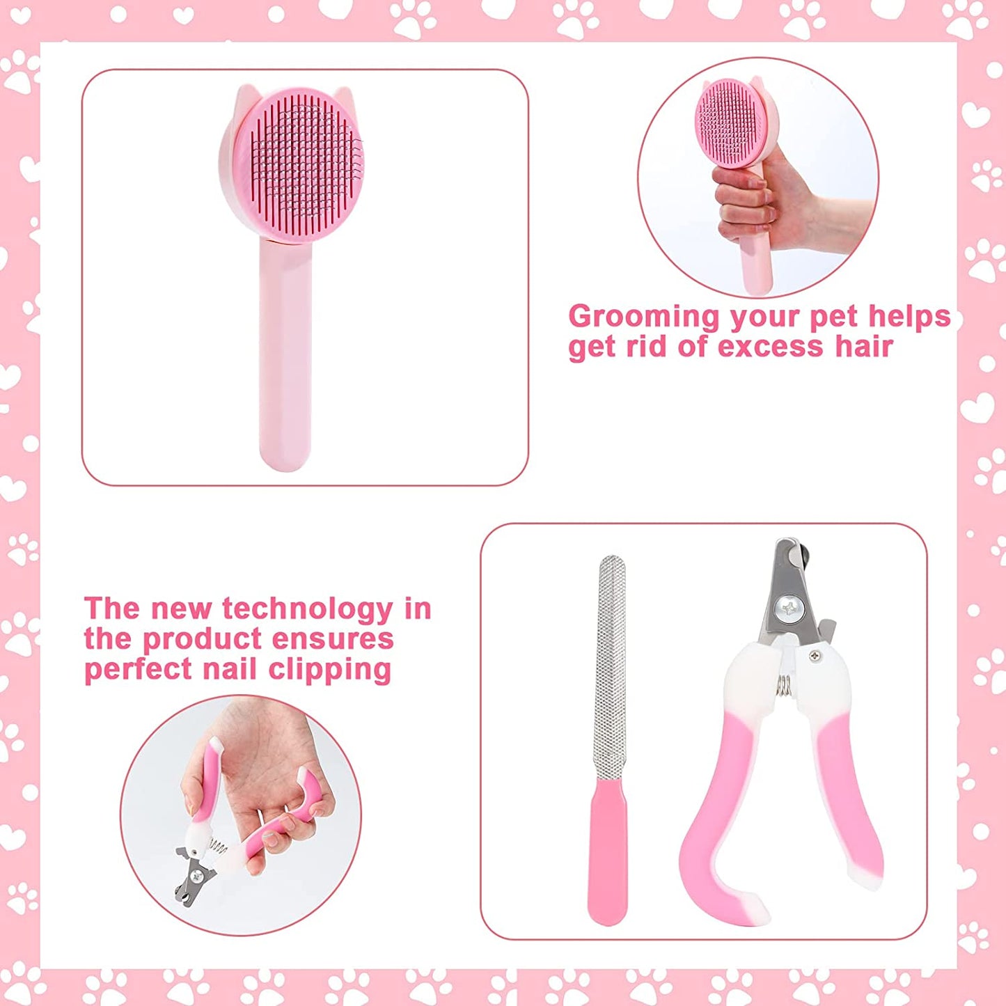 Pet Hair Brush Set